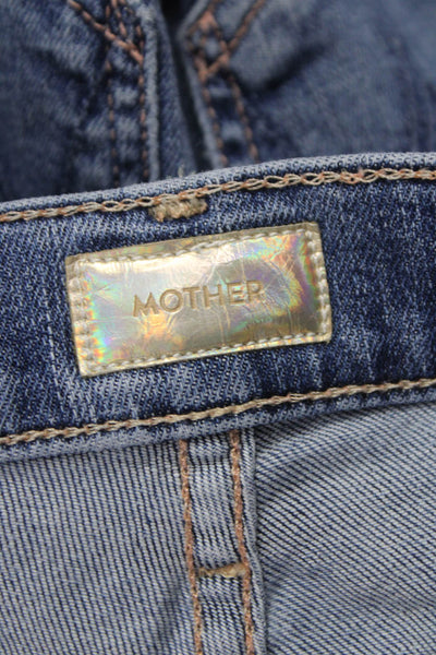 Mother Women Blue Ankle Jeans Mid Rise Button Fly Inseam 26 Size 23