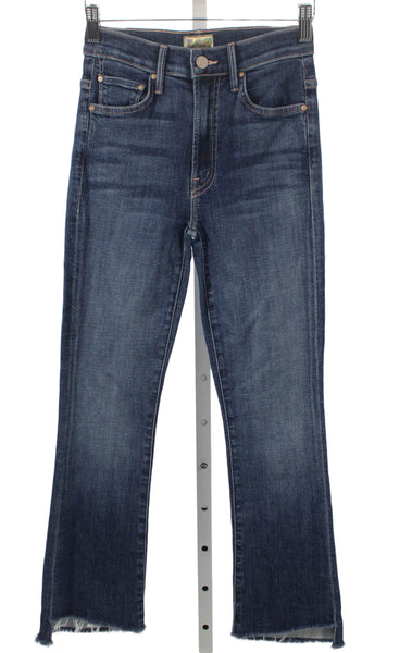 Mother Womens Flared Jeans Blue Cotton Blend High Rise Size 23
