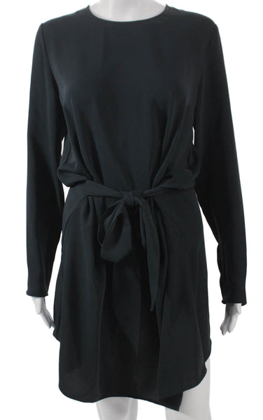 Babaton Women Shift Dress Black Long Sleeve Round Neck Zip Size S