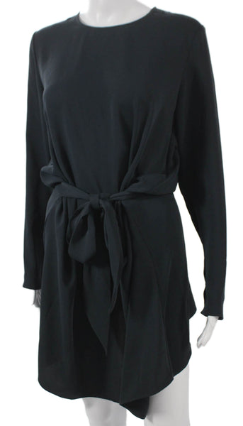 Babaton Women Shift Dress Black Long Sleeve Round Neck Zip Size S