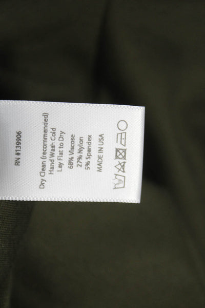 Ripley Rader Womens Green Viscose Crew Neck Short Sleeve Set Size 2