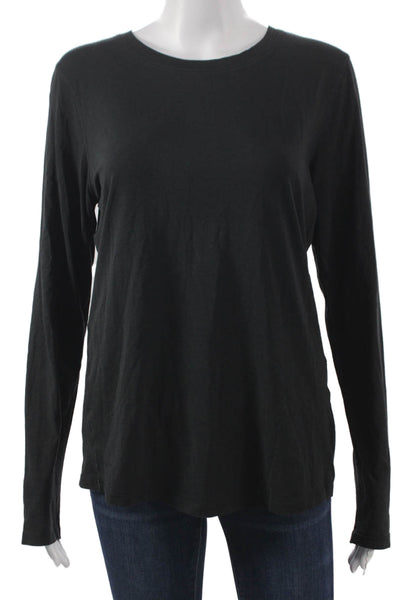 Lululemon Women Basic T-Shirt Black Long Sleeve Crew Neck Size S