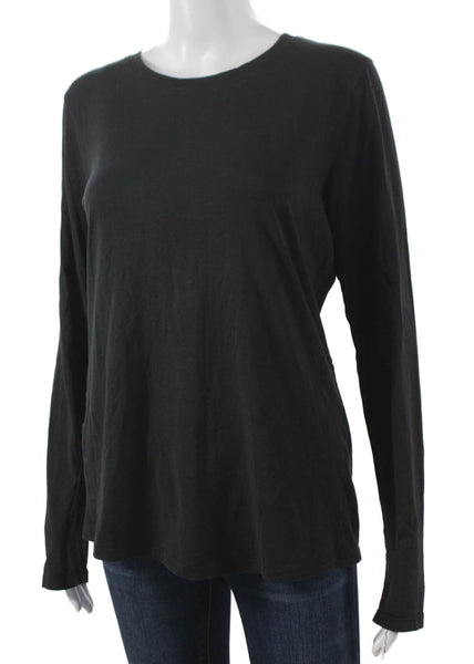 Lululemon Women Basic T-Shirt Black Long Sleeve Crew Neck Size S