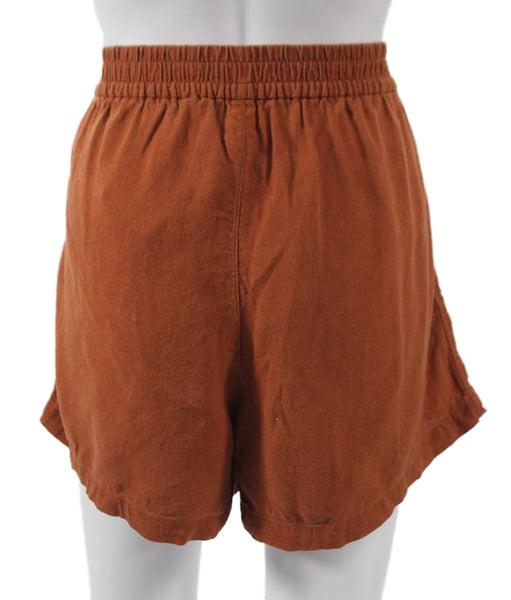 J Crew Women Casual Linen Drawstring Shorts Orange Size S