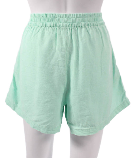 J Crew Womens Sweat Linen Drawstring Shorts Green Size S