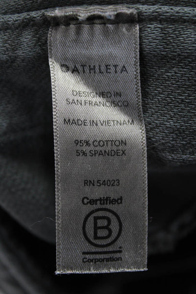Athleta Womens Athletic Shorts Green Drawstring 95% Cotton Size 4