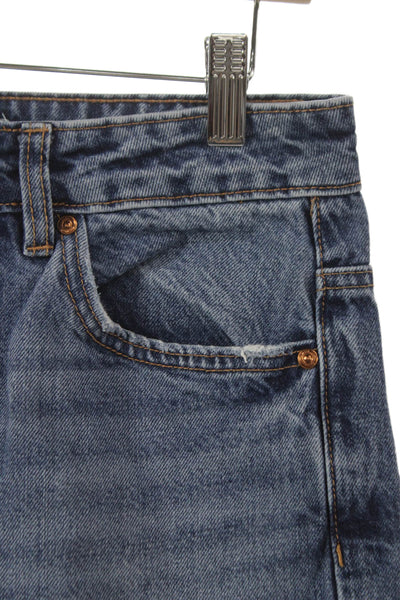 Zara Women Straight Jeans High Rise Blue 29 Inseam 100% Cotton Size 6