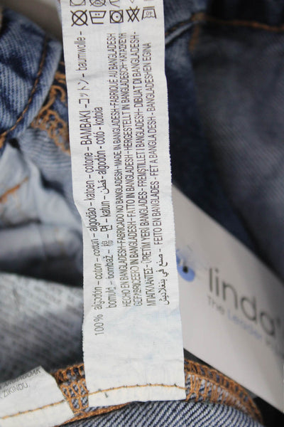 Zara Women Straight Jeans High Rise Blue 29 Inseam 100% Cotton Size 6
