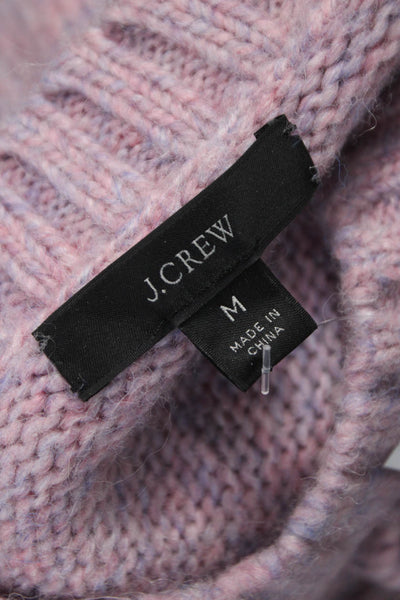 J Crew Womens Merino Wool Crew Neck Pullover Sweater Pink Long Sleeve Size M