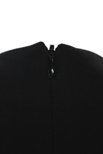 Nicole Miller Women Black V-Neck Sleeveless Zip Viscose Jumpsuit Size 6