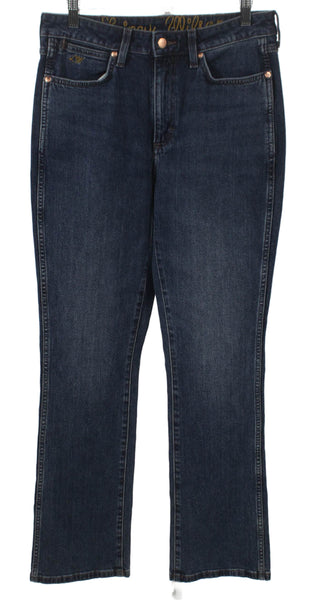Wrangler Womens Straight Jeans Blue Cotton Blend Mid Rise Size 29