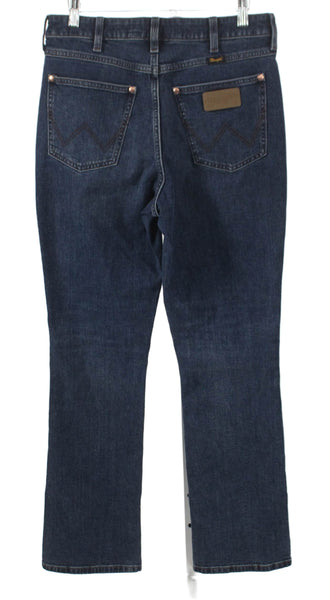 Wrangler Womens Straight Jeans Blue Cotton Blend Mid Rise Size 29