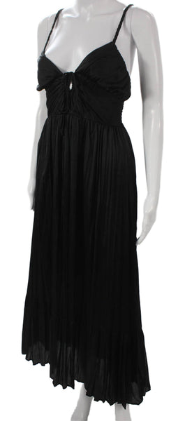 Zara Womens Black Maxi Dress Sweetheart Neckline Sleeveless Long Size M