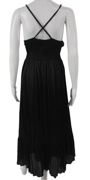 Zara Womens Black Maxi Dress Sweetheart Neckline Sleeveless Long Size M