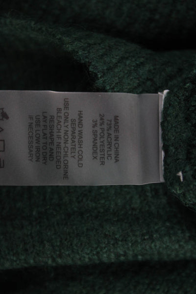 Vince Camuto Womens Pullover Sweater Green V Neck Long Sleeve Acrylic Size M