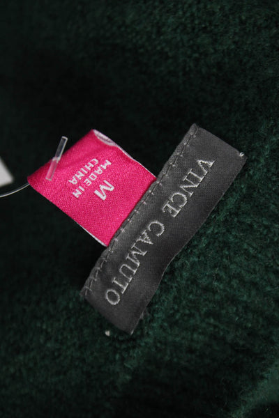 Vince Camuto Womens Pullover Sweater Green V Neck Long Sleeve Acrylic Size M