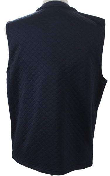 Magaschoni Mens Quilted Polyester Vest Blue Size XL