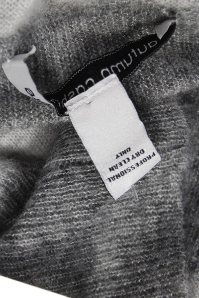 Autumn Cashmere Women Gray Striped Crewneck Pullover Long Sleeve Size S