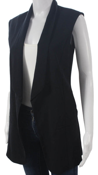 Marccain Women Sleeveless Black Polyester Vest Size 1