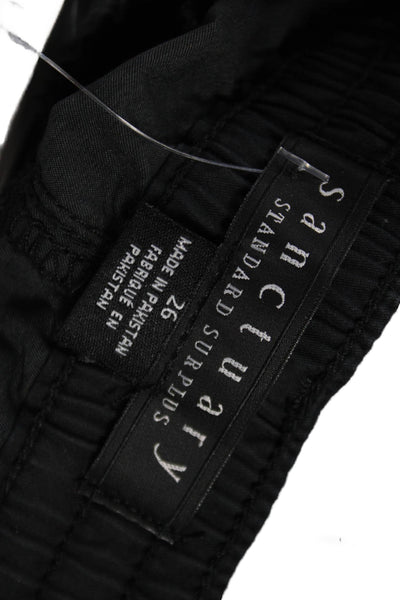 Sanctuary Women Cargo Pants Black Cotton Button Size 26