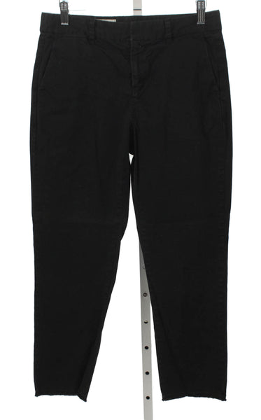 Nili Lotan Womens Ankle Pants Black Cotton Solid Size 2