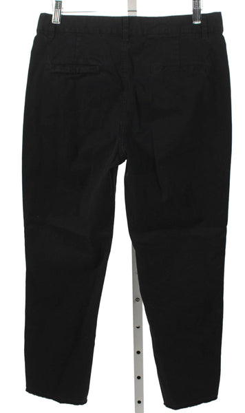 Nili Lotan Womens Ankle Pants Black Cotton Solid Size 2