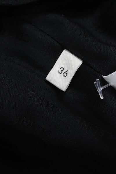 Celine Women Basic Wool Jacket Black Button Long Sleeve Size 36