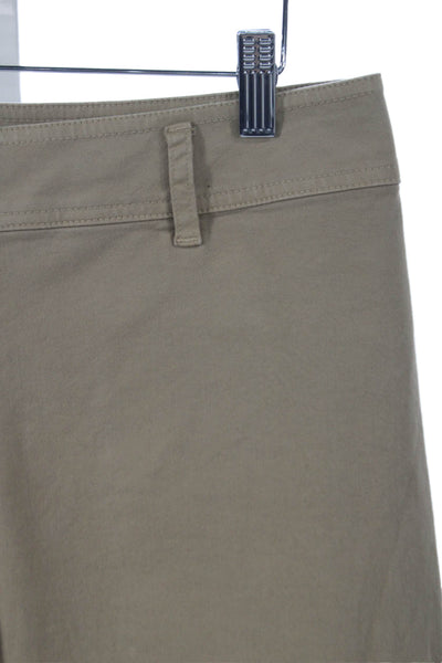 Nili Lotan Womens Chino Pants Beige Cotton Size 6