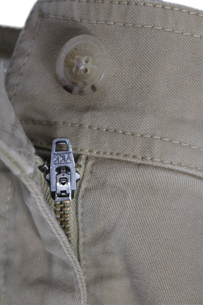 Nili Lotan Womens Chino Pants Beige Cotton Size 6