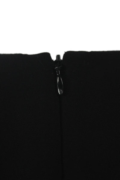 Vince Women A-Line Black Polyester Sleeveless Round Neck Long Dress Zip Size 0