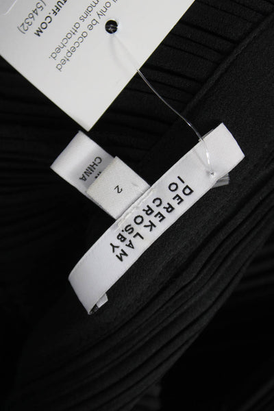 Derek Lam 10 Crosby Women Black Collared Jumpsuit Short Sleeve Polyester Size 2