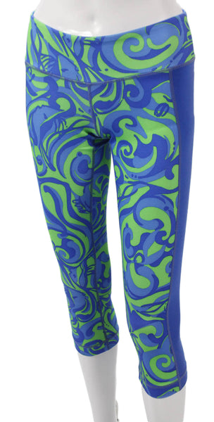 Lilly Pulitzer Women Capri Leggings Multicolor Geometric Polyester Size S
