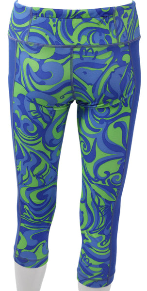 Lilly Pulitzer Women Capri Leggings Multicolor Geometric Polyester Size S