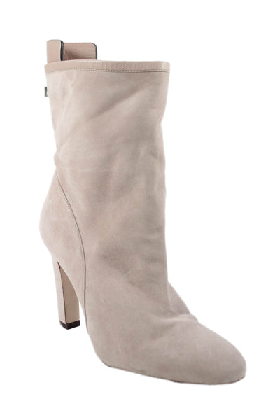 Stuart Weitzman Womens suede Heeled Ankle Boots Light Pink Size 8.5