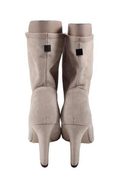Stuart Weitzman Womens suede Heeled Ankle Boots Light Pink Size 8.5