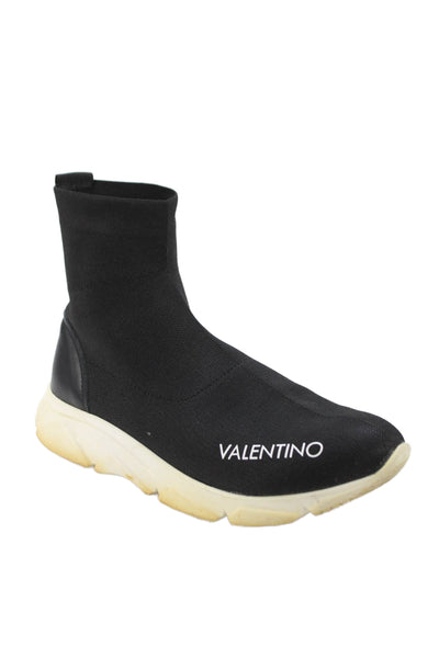 Mario Valentino Womens Stretch Slip On Ankle Boots Black Size 7.5