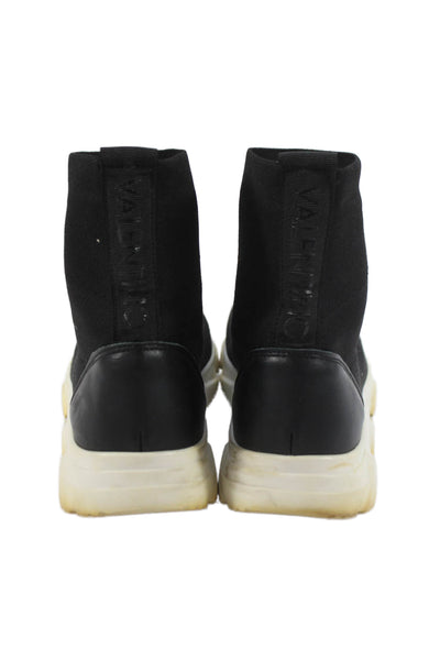 Mario Valentino Womens Stretch Slip On Ankle Boots Black Size 7.5