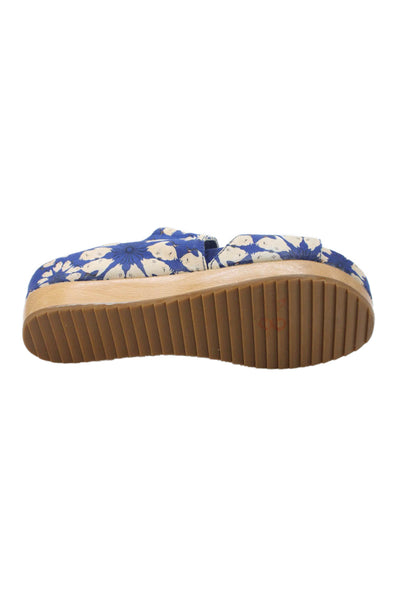Alice + Olivia Womens Floral Print Platform Floral Print Sandals Blue Size 8