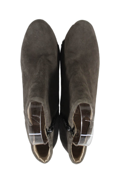 KORS Michael Kors Womens Suede Platform Stilletto Heels Gray Size 9.5