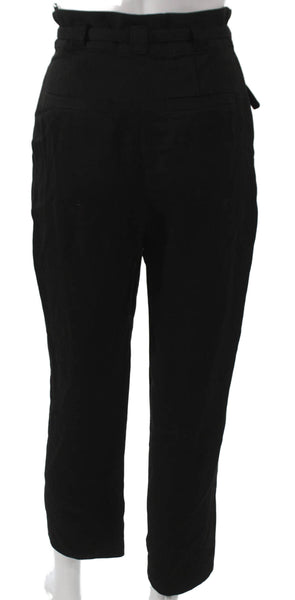A.P.C. Women Dress Pants Black Viscose Button Inseam 27 Size 34