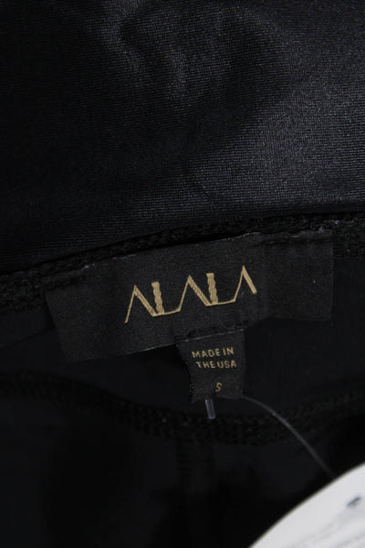 ALALA Womens Compression Leggings Black Polyamide Pull On Solid Size S