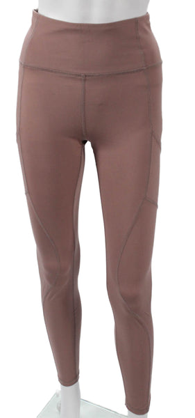 G. Womens Ankle Leggings Brown Polyamid Solid Pull On Size XS