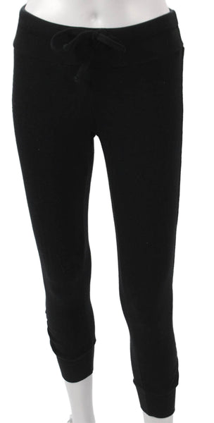 Splendid Womens Jogger Pants Black 100% Cotton Drawstring Size XS