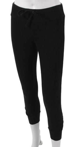 Splendid Womens Jogger Pants Black 100% Cotton Drawstring Size XS