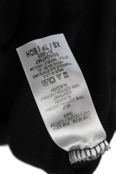 Splendid Womens Jogger Pants Black 100% Cotton Drawstring Size XS
