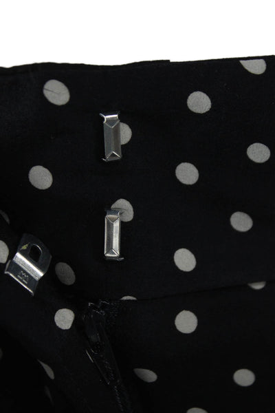 Haider Ackermann Women Cropped Polka Dot Black Polyester Pants Hook Eye Size 36