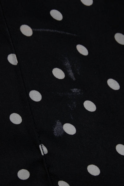 Haider Ackermann Women Cropped Polka Dot Black Polyester Pants Hook Eye Size 36