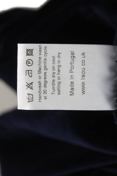 Lisou Womens Blue Cotton Dress Pants Size 4