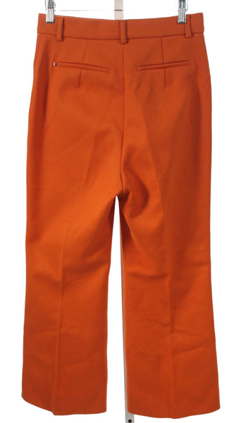 Sportmax Women Dress Pants Orange Cotton Zip 25 Inseam Size 4