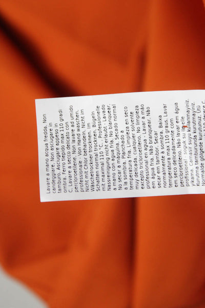 Sportmax Women Dress Pants Orange Cotton Zip 25 Inseam Size 4